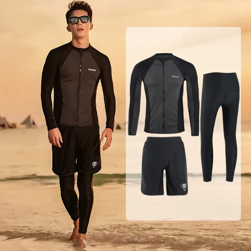 Womens Rash Guard Swimsuit Set Long Sleeve UV Protection Surfing Suit Bathing Swimming Tight T-Shirt Rashguard Gym Clothes