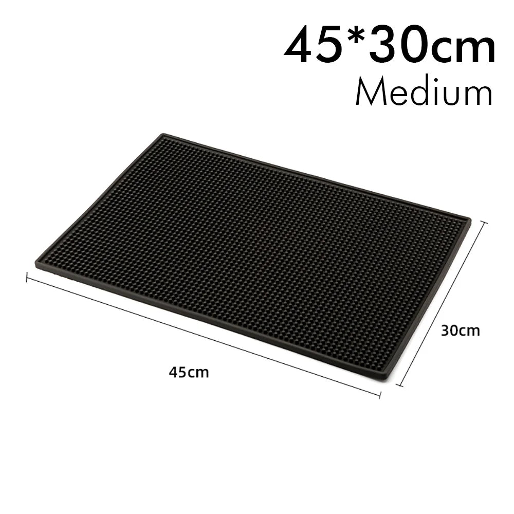 Rubber Bar Mat Anti-slip PVC Cafe Bar Mats Home Cup Mat Waterproof Heat Resistant Durable Kitchen Drain Mat Dish Drying Mats