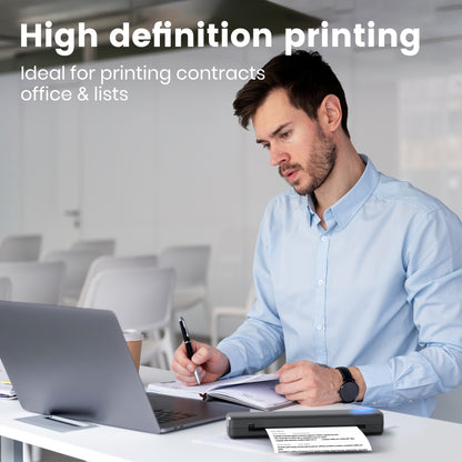 Portable Travel Printer-Wireless Thermal Printer-Tattoo Printer Supports 8.5x11 US Letter And A4 Thermal Paper Tattoo Paper Compatible with Android And IOS Phones And Laptops