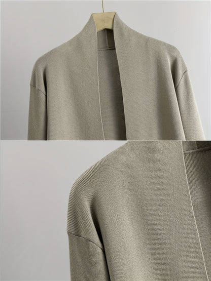 Autumn and Winter Women's Outfit, Solid Color Sweater Three-Piece Set, Cardigan Jacket Ensemble, Casual Elegant Ladies' Suit, Korean Style Top and Bottom Set, Fabric Wide-Leg Pants Set, Fabric Vest Set, Commuter Style Outfit,