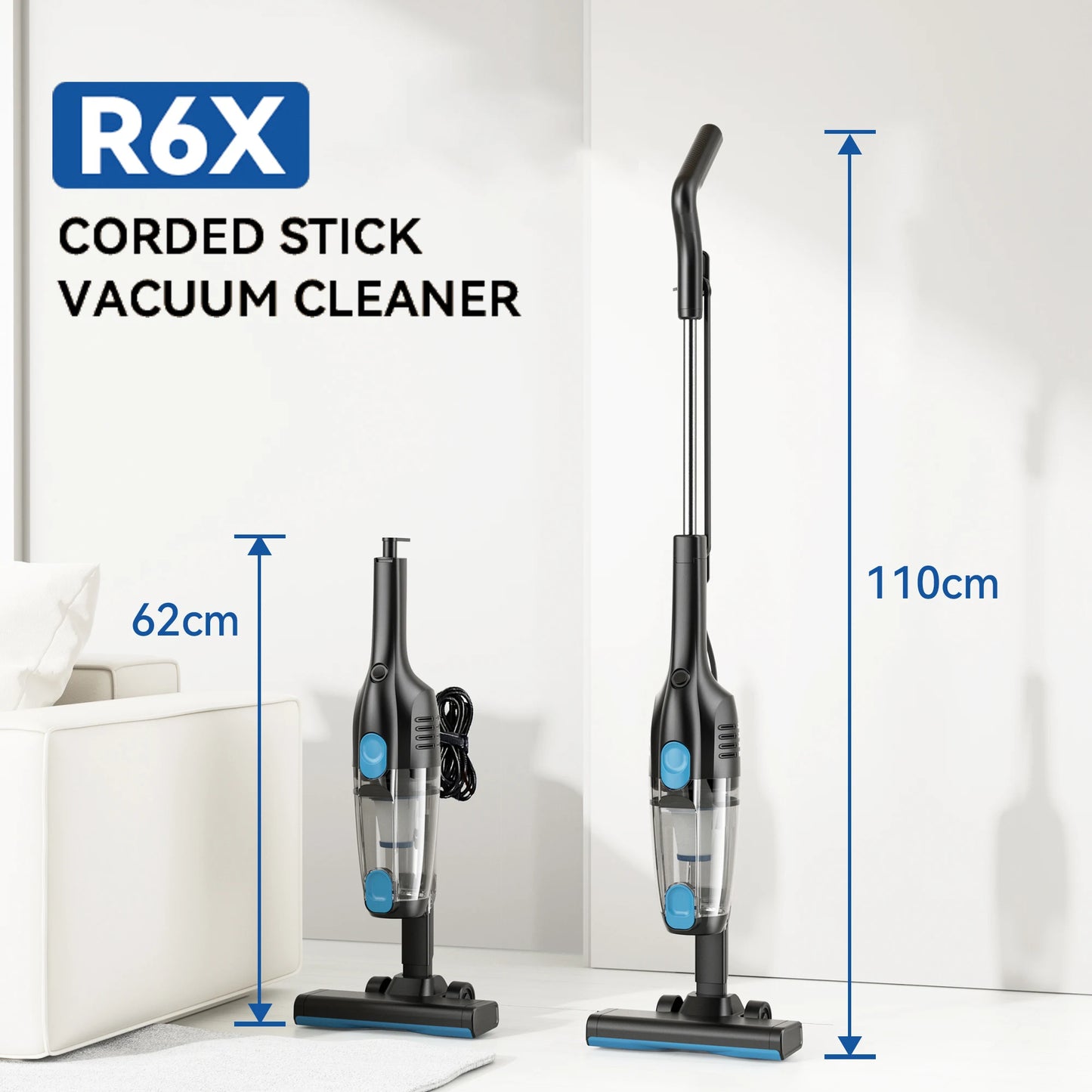 INSE R3S Corded Vacuum Cleaner 16Kpa 6M Extra Long Cord Handheld Vacuum Cleaner for Car Cleaning Hard Floor Household Appliance