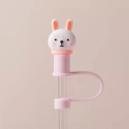 Cute Strawberry Straw Cover Caps For Stanley Cup 40 oz Tumbler Accessories Kawaii Silicone Straw Toppers Cap For 10mm Straws