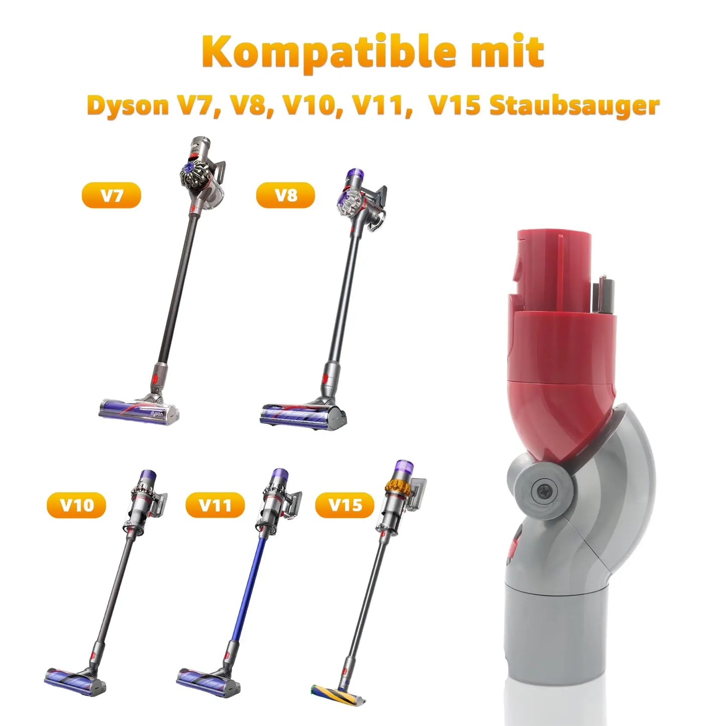 Quick Release Vacuum Cleaner Adapter for Dyson V7 V8 V10 V11 V15 Vacuum Cleaner Part Accessories Low Reach Adaptor Spare Parts