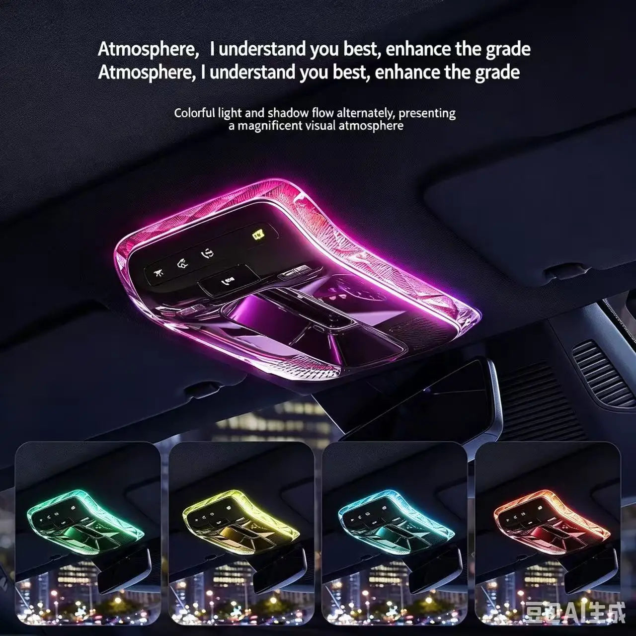 Crystal Reading Light Frame For Mercedes C GLC E Class W206 X254 W214 Interior Sticker