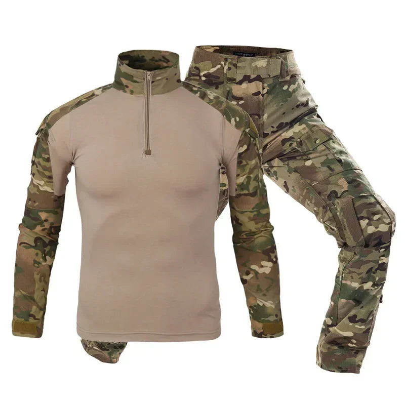 Tactical Uniform Milit Outdoor Camouflage Suit Combat Shirts Pants Men Fishing Trainning Airsoft Paintball Hunting Clothes Sets