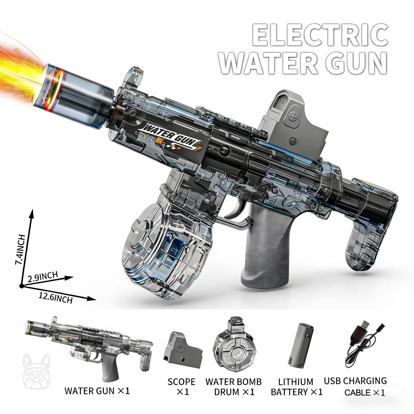 Electric Water Guns For Adults Powerful Squirt Automatic Water Suction Water Blasters Summer Outdoor Beach Toy For boys Kid Gift