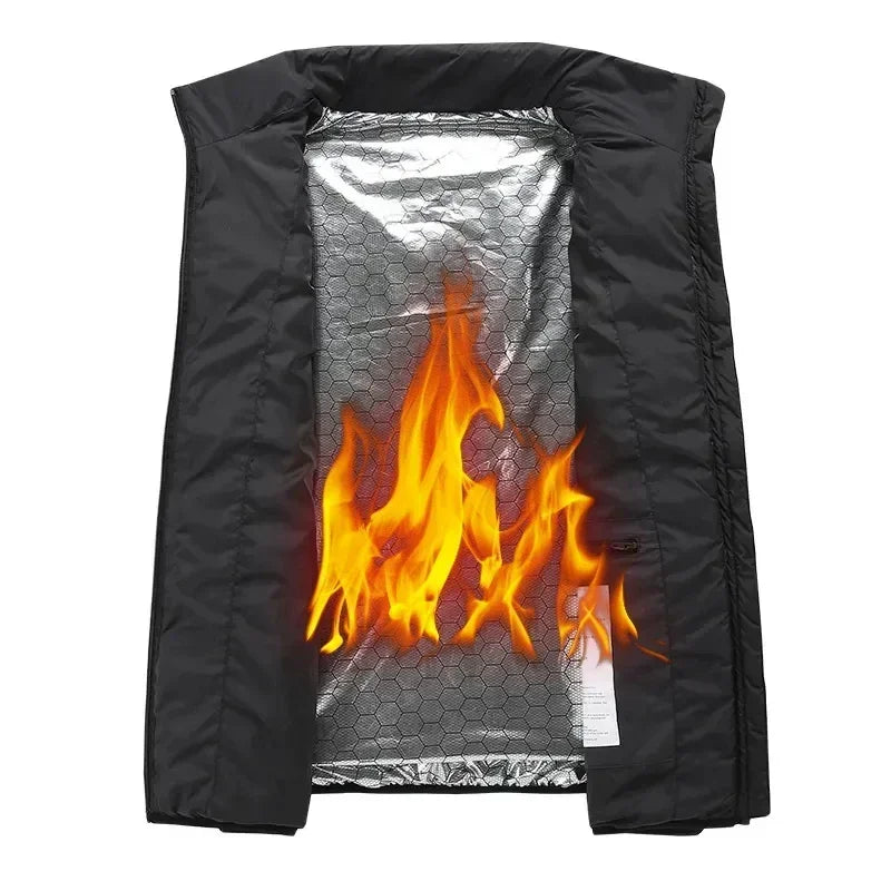 17 Areas Self Heating Vest Four Switch Control Men Heating Jacket USB Electric Heated Clothing Women Thermal Vest Warm Winter