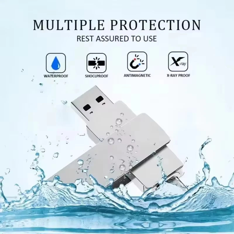 NEW 16TB USB 3.2 Flash Drives High Speed Transfer Metal Pendrive Memory Card Pendrive Flash Disk Memoria Waterproof Stick 2026