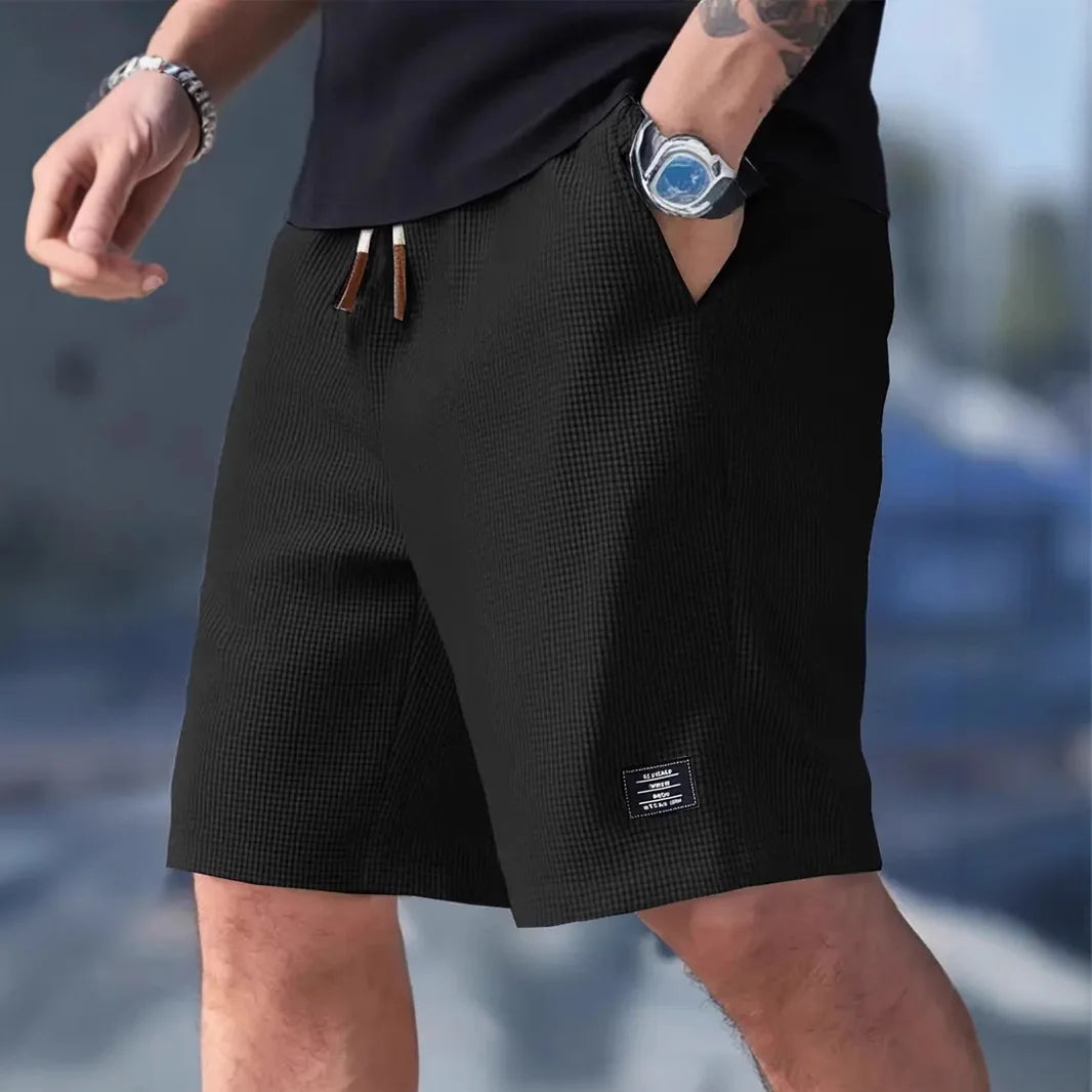 Men's Summer Casual Sports Shorts Plaid Checkered Loose Knee Length Shorts American Fashion Sports Street Shorts