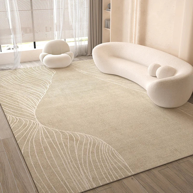 Ins Simple Style Room Decor Non-slip Carpet Nordic Light Luxury Soft Large Living Room Rugs Lint-free Easy Cleaning Tatami Mat