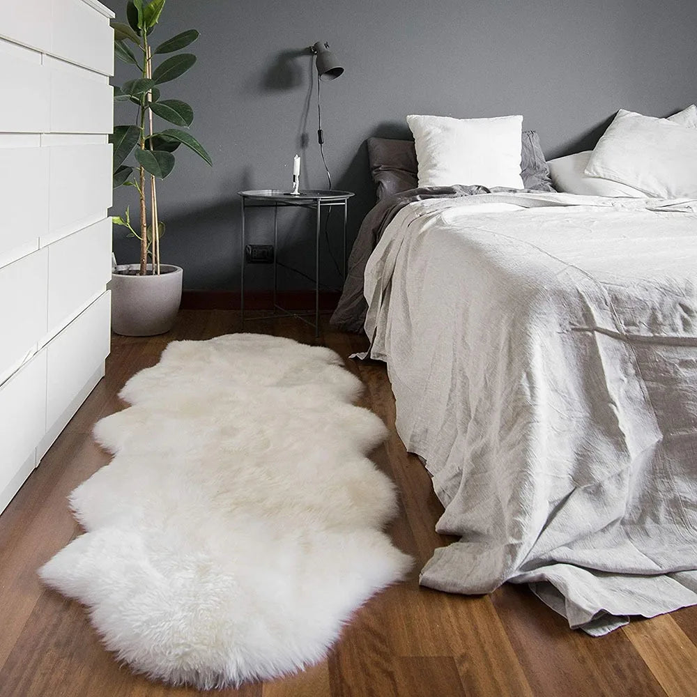 Imitation Sheepskin Carpet Fluffy Plush Rugs Kids Luxury Fur Bedroom Bedside Carpet Living Room Sofa Area Rug Faux Wool Carpet