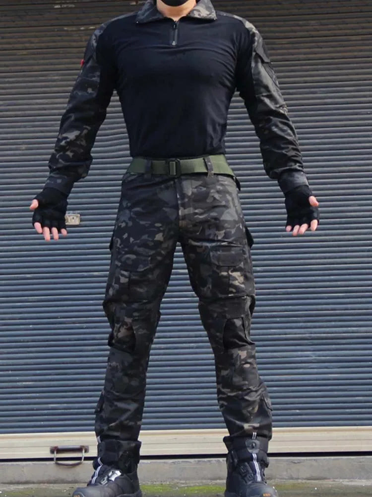 Tactical Uniform Milit Outdoor Camouflage Suit Combat Shirts Pants Men Fishing Trainning Airsoft Paintball Hunting Clothes Sets