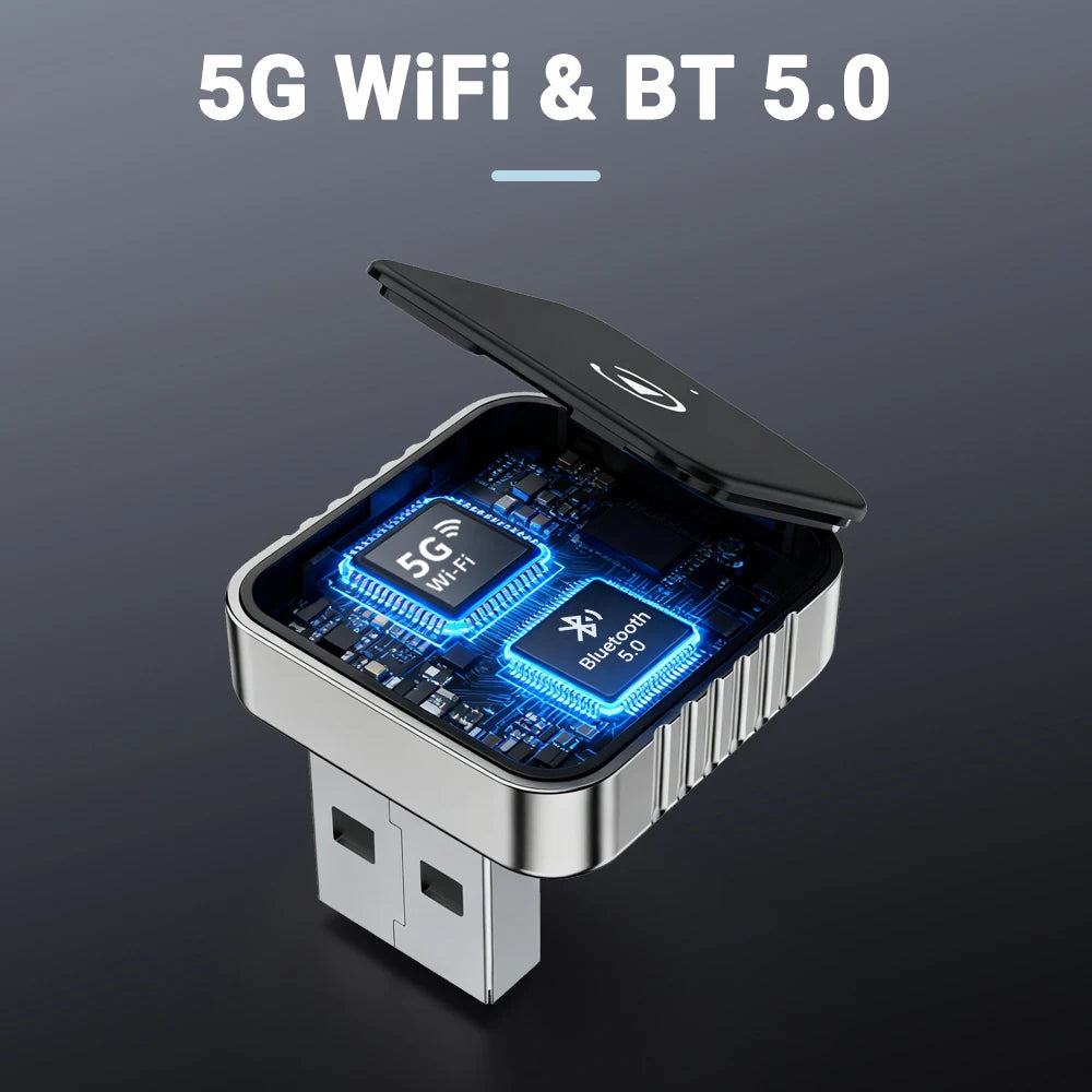 XUDA 2 in1 Wired to Wireless CarPlay Android Auto Adapter for OEM Car Stereo With USB Dongle Smart Mini Box Plug and Play Blueto