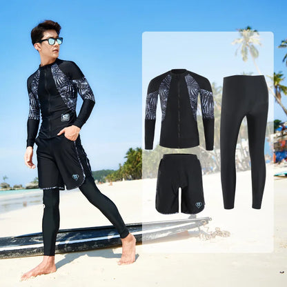 Womens Rash Guard Swimsuit Set Long Sleeve UV Protection Surfing Suit Bathing Swimming Tight T-Shirt Rashguard Gym Clothes