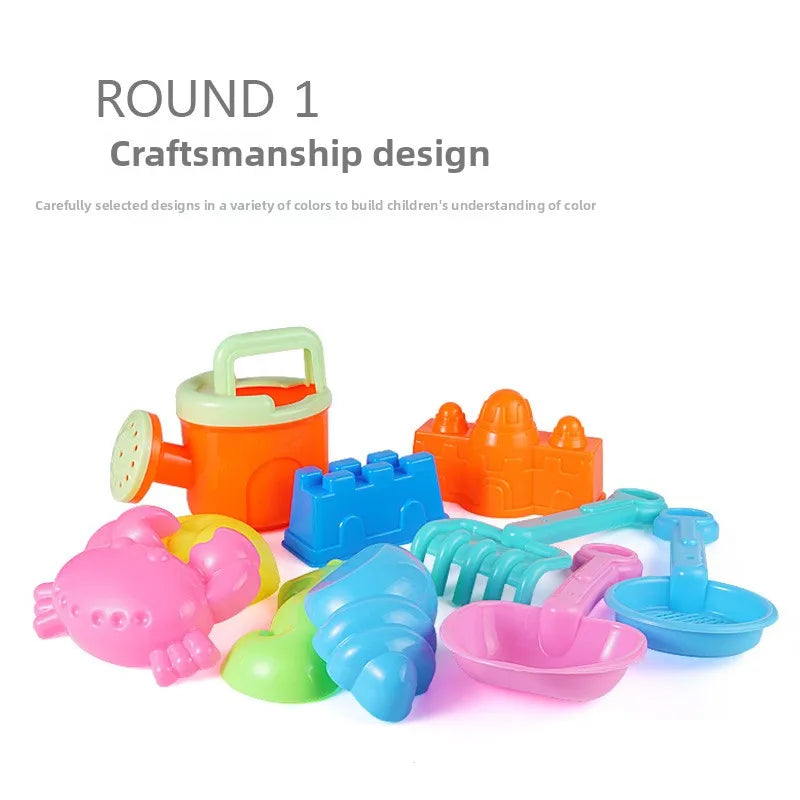 13PCS Beach Sand Toy Set, Durable Plastic, Summer Pool Beach Game Set, Outdoor Sand Play Tools For Boys And Girls, Great Holiday