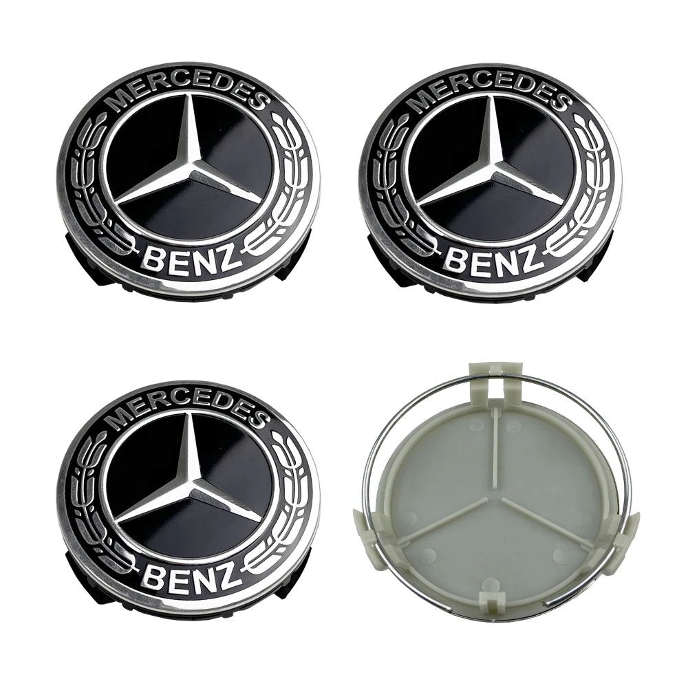 4pcs 75mm Car Wheel Center Hub Caps Cover For Mercedes Benz AMG A B G R Class GLA GLK W176  W108 W168 W204 W251 W463 Accessories