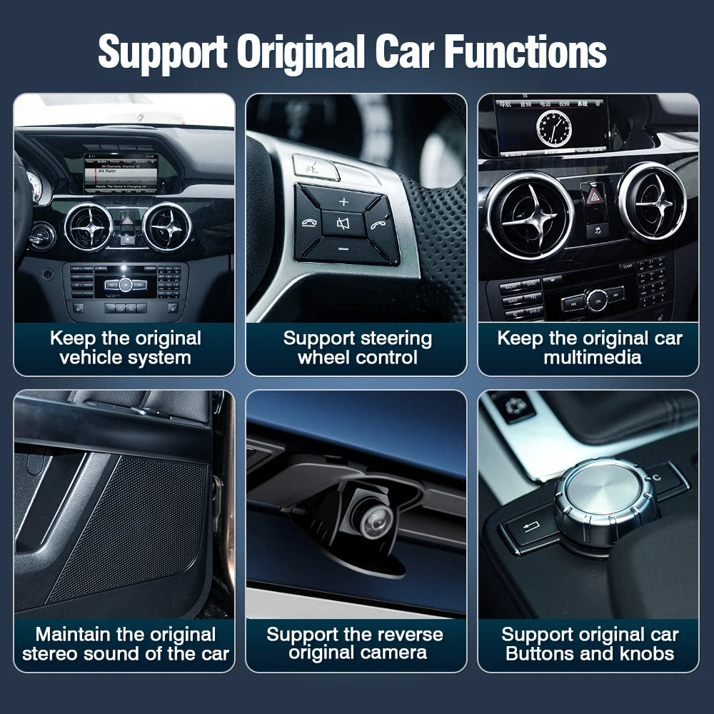 AUTOTOP Wireless CarPlay Android Auto for Mercedes Benz A B C E CLA GLA GLK ML Sprinter NTG4.5 Becker Module Navigation