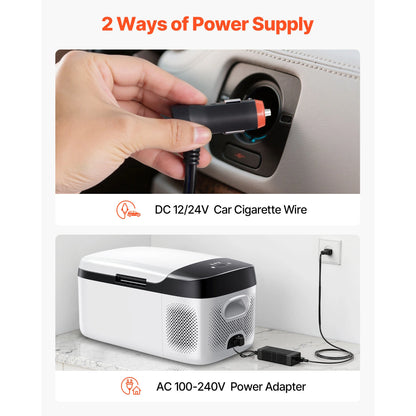SucceBuy 15L Small Fridge Portable Car Freezer 12V/24V Mini Refrigerator Compressor Cooler for RVs Traveling Camping Outdoor