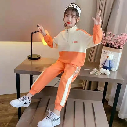 12 Girls Suit 11 Spring and Autumn Fashion Clothing 10 Girls Short 9 Baby Letter 8 Jacket + Pants 7 Sportswear  6 5 2 Years Old