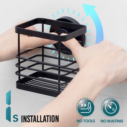 TAILI Suction Cup Toothbrush Holder, Wall-mounted Storage Holders, Punch-free Storage Box Brush Teeth Bathroom Accessories