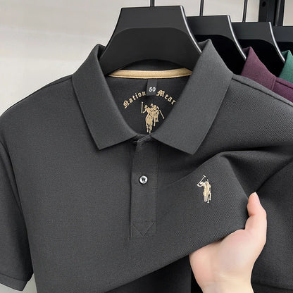 High end 100%cotton short sleeve polo shirt men's fashion luxury brand Paul embroidery top summer breathable casual golf T-shirt