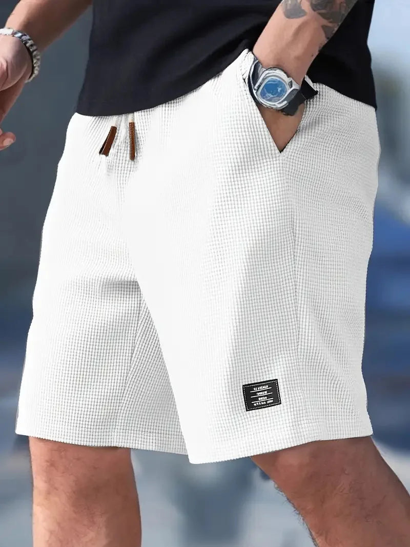Men's Summer Casual Sports Shorts Plaid Checkered Loose Knee Length Shorts American Fashion Sports Street Shorts