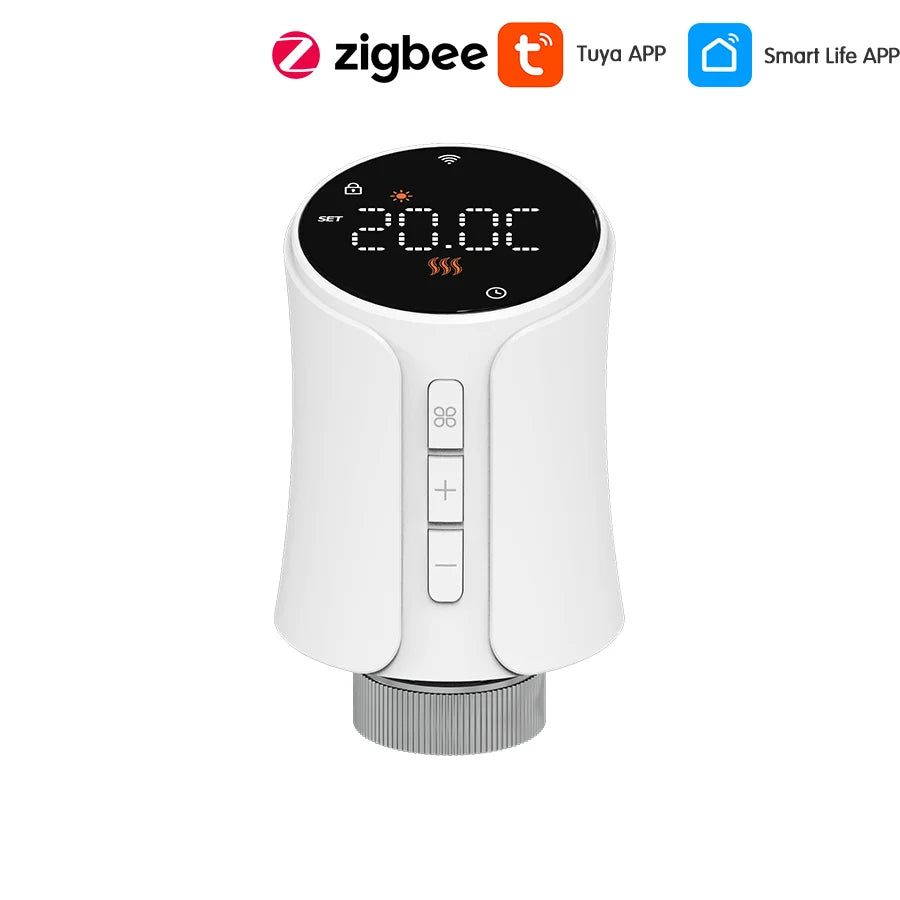 1-5PCS Tuya WiFi/Zigbee Thermostatic Radiator Valve Smart TRV Thermostat Temperature Controller Works With Alexa & Google Home