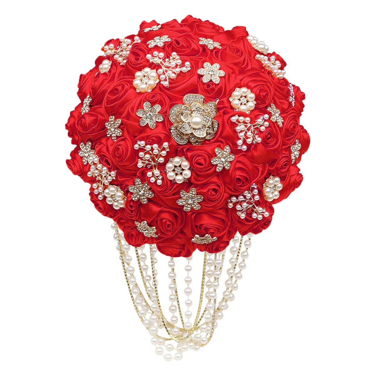 Kyunovia Customized Best Quality Ivory Brooch Bouquet Wedding Bouquet de mariage Wedding Bouquets Pearl Flowers buque de noiva