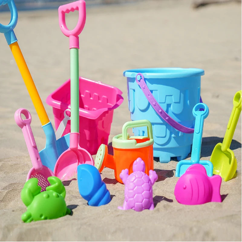 13PCS Beach Sand Toy Set, Durable Plastic, Summer Pool Beach Game Set, Outdoor Sand Play Tools For Boys And Girls, Great Holiday