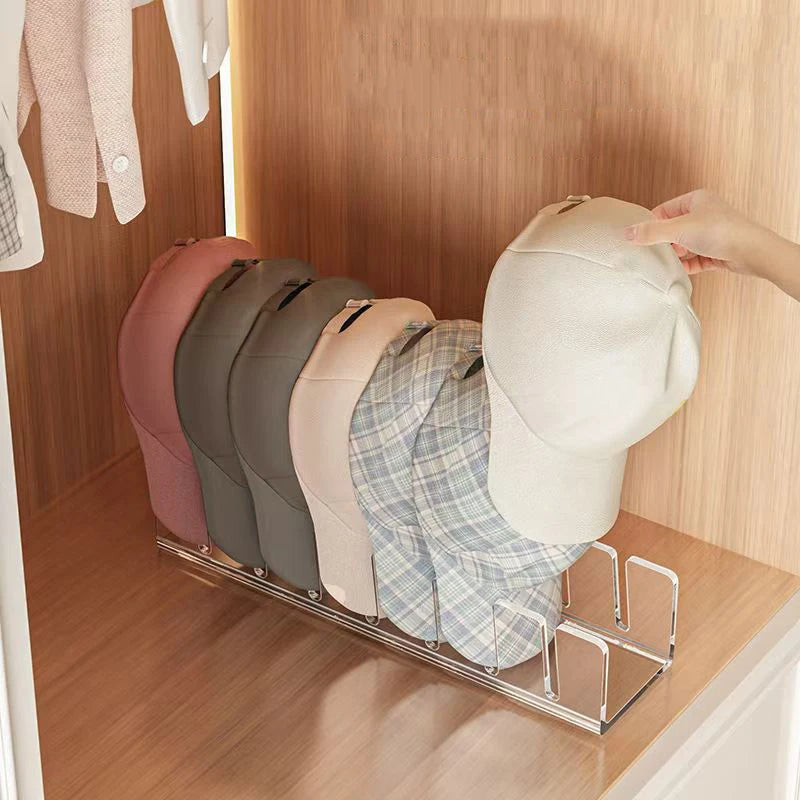 Hat Stand for Baseball Caps No Install Acrylic Hat Organizer for 7 Baseball Caps Hat Racks for Baseball Caps Display Organizer