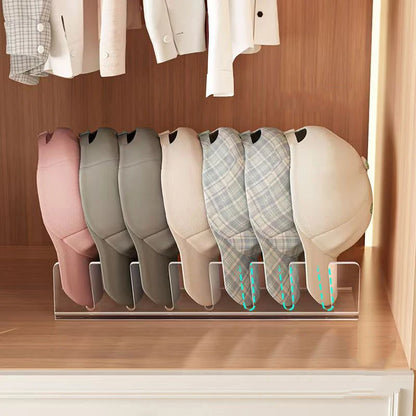 Hat Stand for Baseball Caps No Install Acrylic Hat Organizer for 7 Baseball Caps Hat Racks for Baseball Caps Display Organizer