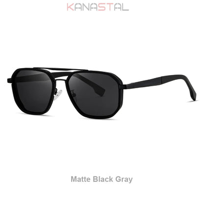 Men Polarized Sunglasses UV400 Sun Glasses Women Metal Eyeglasses Frame Outdoor Fishing Cycling Goggles Anti Glare Shade Eyewear