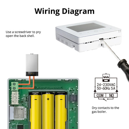 Beok Smart Home Tuya WIFI Thermostat Battery-powered Thermoregulator for Gas Boiler Smart Life Work with Alexa Google Home