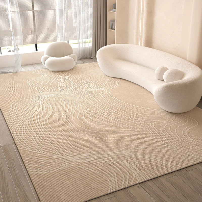 Ins Simple Style Room Decor Non-slip Carpet Nordic Light Luxury Soft Large Living Room Rugs Lint-free Easy Cleaning Tatami Mat