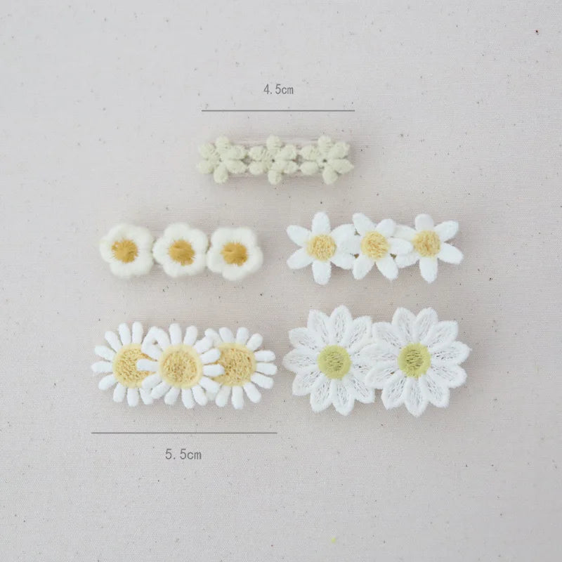 Handmade Headwear, 5Pcs/Lot Children's Hair Clips, Baby Hair Accessories, Full coverage fabric hair Clip Bows for Girls