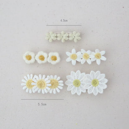 Handmade Headwear, 5Pcs/Lot Children's Hair Clips, Baby Hair Accessories, Full coverage fabric hair Clip Bows for Girls