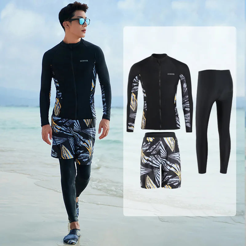 Womens Rash Guard Swimsuit Set Long Sleeve UV Protection Surfing Suit Bathing Swimming Tight T-Shirt Rashguard Gym Clothes