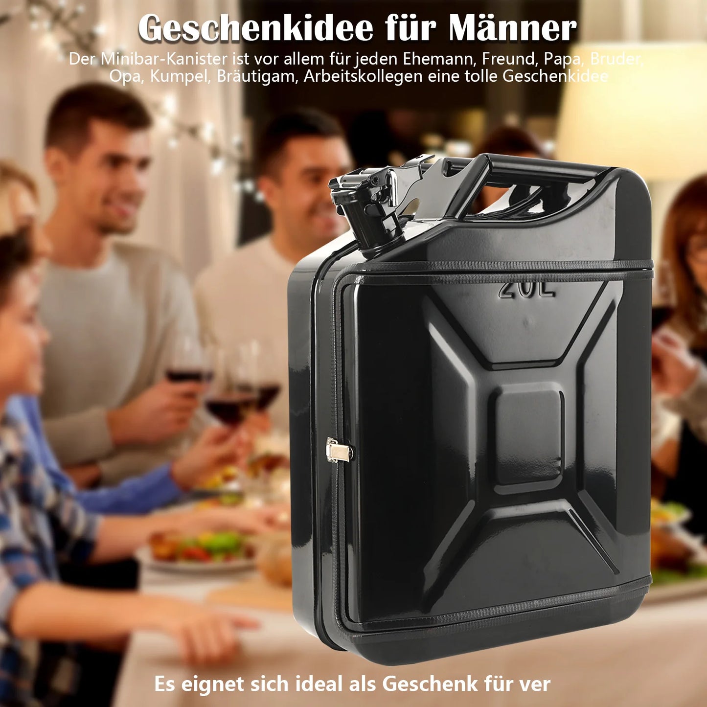 Mini Wine Cabinet Christmas Gift Can Bar Men's Gifts Creative Wine Storage Box Dispenser, Jerry Can Mini Whiskey Bar