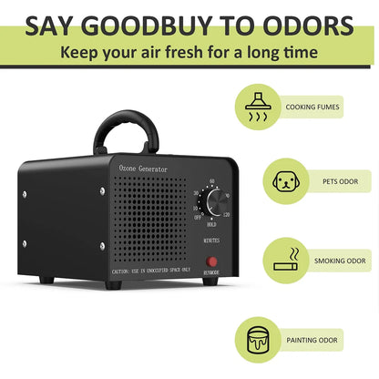 AC110V AC240V Ozone Generator 60000mg/h Ozone Machines for Home and Commercial Use Car Basement Offices Smoke and Pet Room