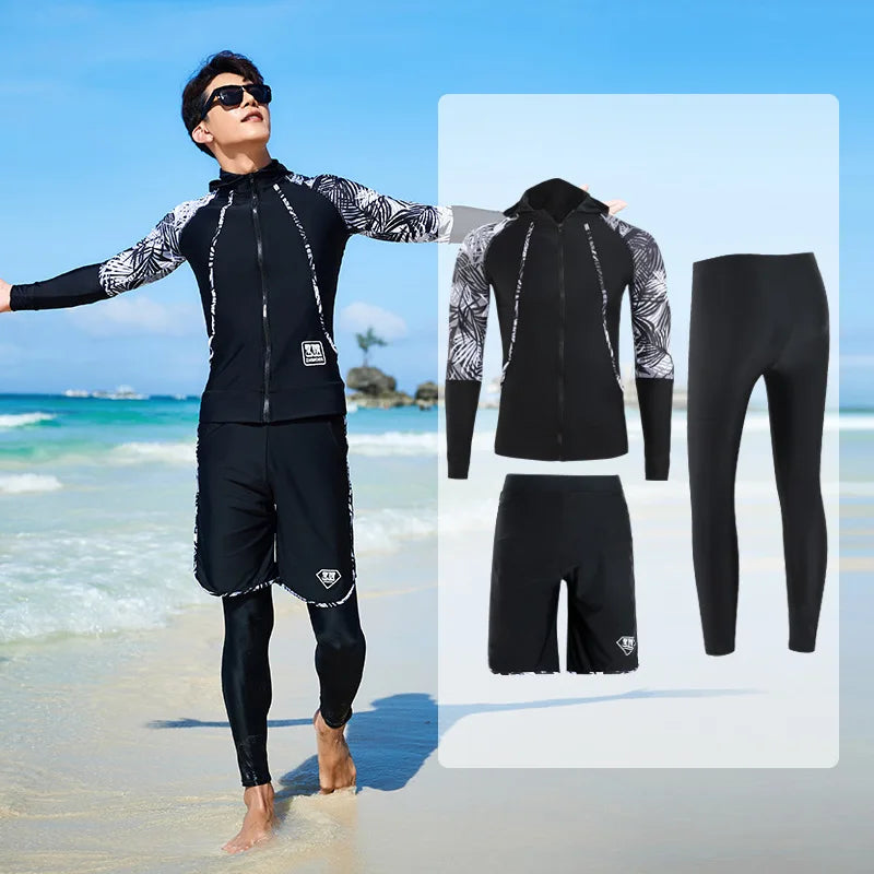 Womens Rash Guard Swimsuit Set Long Sleeve UV Protection Surfing Suit Bathing Swimming Tight T-Shirt Rashguard Gym Clothes