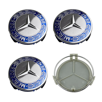 4pcs 75mm Car Wheel Center Hub Caps Cover For Mercedes Benz AMG A B G R Class GLA GLK W176  W108 W168 W204 W251 W463 Accessories