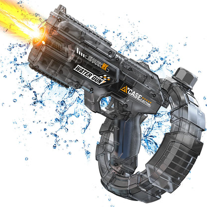 2026 Energy Gathering Ring Electric Water Gun Led Emitting Automatic Continuous Water Squirt Gun Summer Outdoor