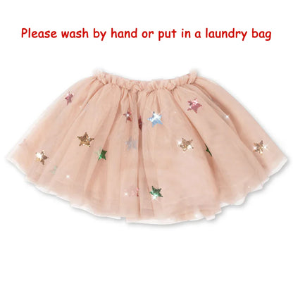 2024 Christmas KS Girls Princess Mesh Dress Kids Pretty Sequin Dresses Baby Cute Skirt Carnival Party Children Voile Dress Gifts