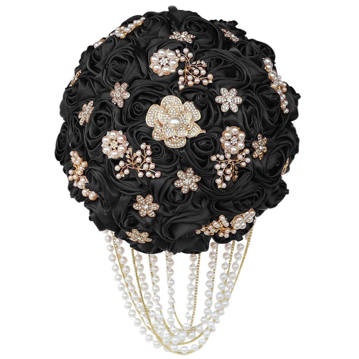 Kyunovia Customized Best Quality Ivory Brooch Bouquet Wedding Bouquet de mariage Wedding Bouquets Pearl Flowers buque de noiva