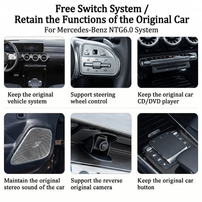 10.25/ 12.3inch Dual Touch Screen Wireless CarPlay for Mercedes Benz A B C E GLA GLB GLC GLE GLS CLA MBUX NTG6.0 BT Head Unit