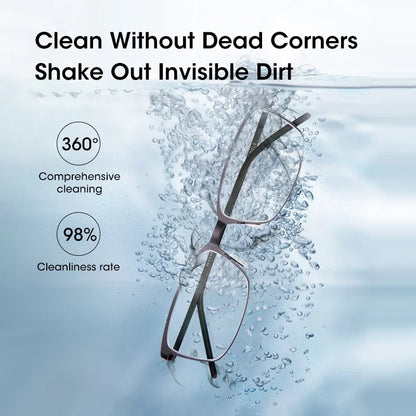 500ML Ultrasonic Household Cleaning Machine High-Frequency Vibration Multifunctional Tool for Glasses Jewelry Deep Clean