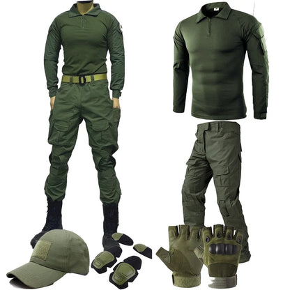 Tactical Uniform Milit Outdoor Camouflage Suit Combat Shirts Pants Men Fishing Trainning Airsoft Paintball Hunting Clothes Sets