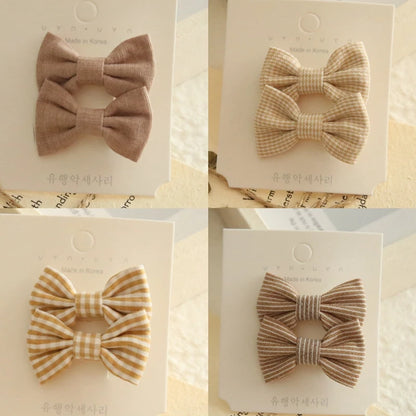 Children's Hair Clips, Handmade Headwear, Baby Hair Accessories, Full coverage fabric hair Clip Bows for Girls