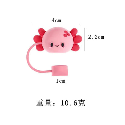 1PC Silicone Sealing Straw Plug Reusable Drinking Dust Cap Cartoon Plugs Tips Cover Suit Kitchen Cup DIY Accessories