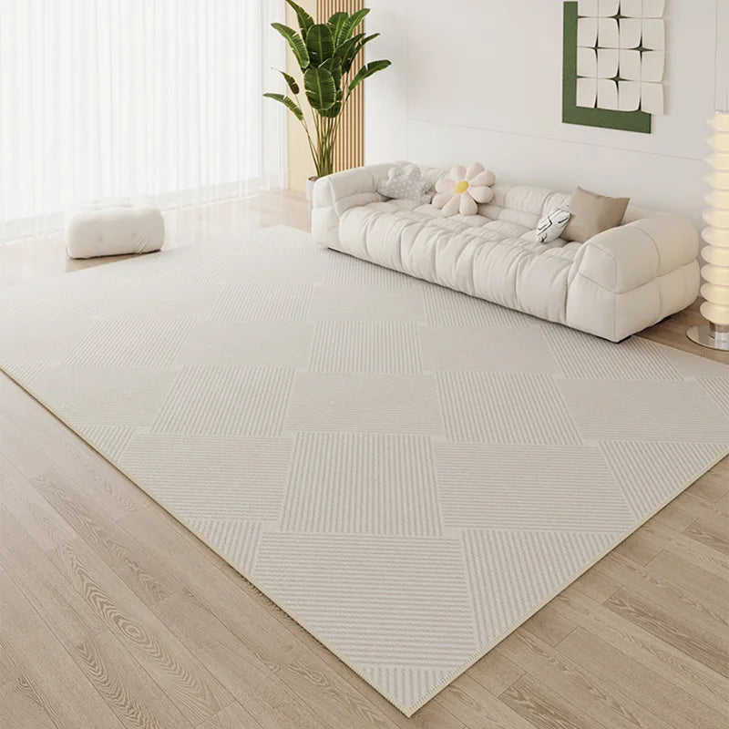 Ins Simple Style Room Decor Non-slip Carpet Nordic Light Luxury Soft Large Living Room Rugs Lint-free Easy Cleaning Tatami Mat